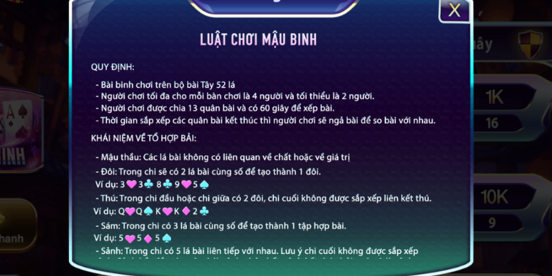 Tổng quan về game bài Mậu binh 789club